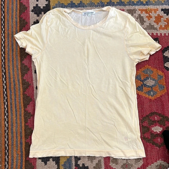 Cotton Citizen Tops - Pale Yellow lightweight Cotton Citizen Tshirt